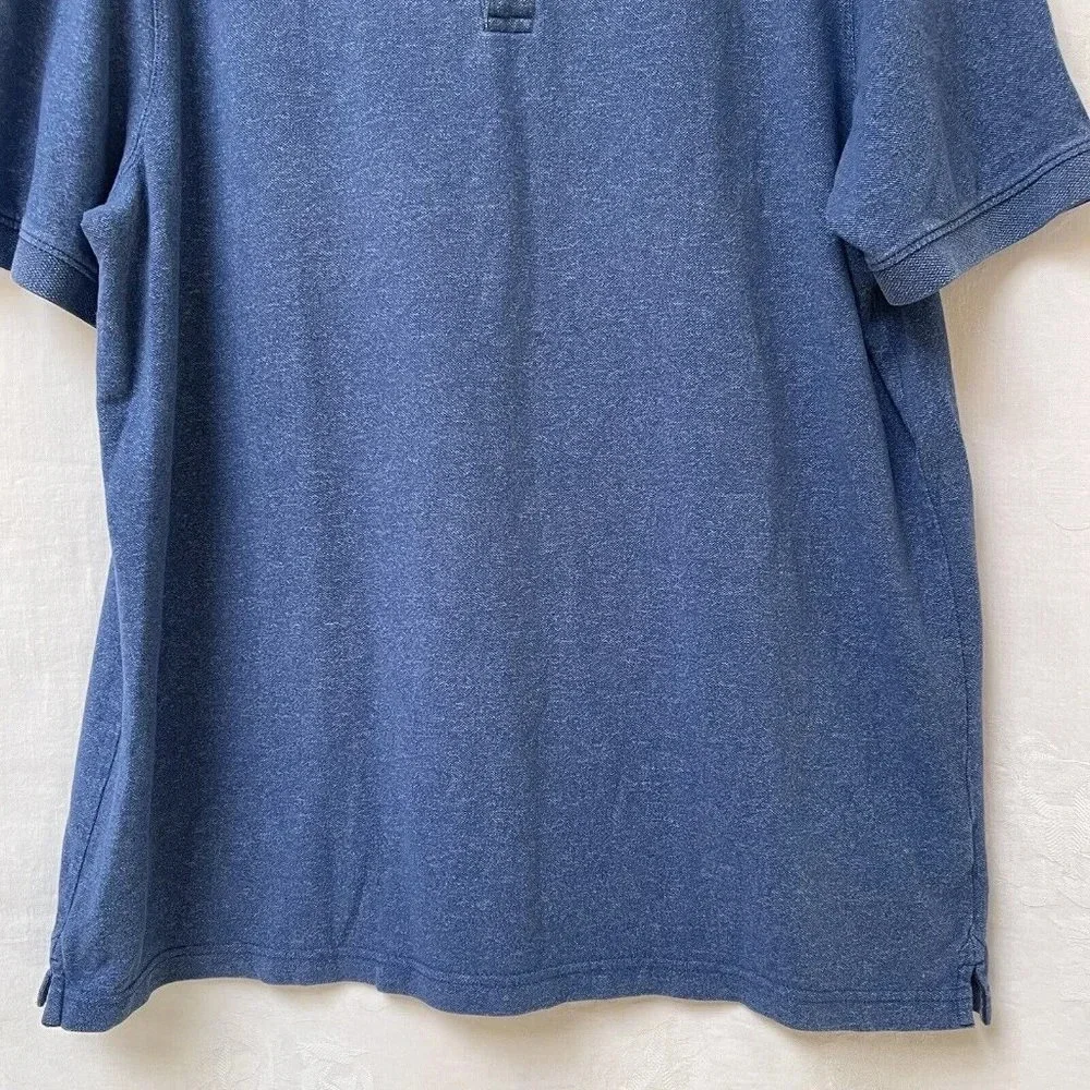 Banana Republic Polo Shirt Mens XL Collared Short Sleeve Relaxed Fit Resort Blue